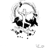 Дриго Е.Ю. «Белый клоун», иллюстрация к книге стихов Стефана «В Белом Свете»