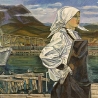 Ольга Никитчик. Автопортрет на Шикотане. 86х103, картон, масло, 1982 г..jpg